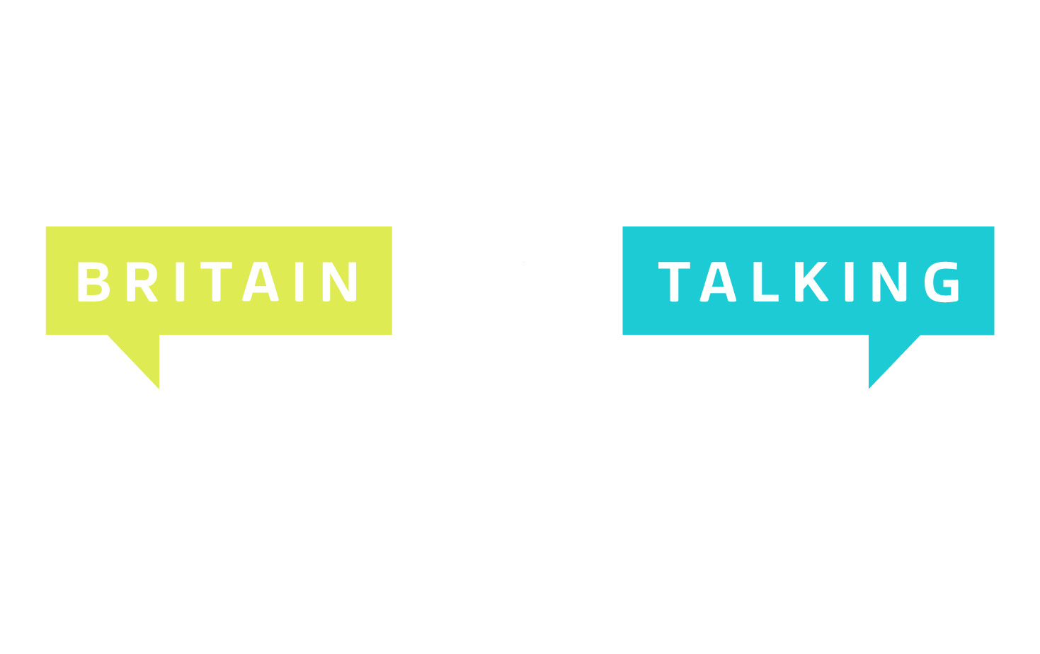The ITV logo sits on top of Britain Get Talking logo. Underneath it says 'supported by YoungMinds, Mind and Scottish Action for Mental Health' alongside their charity logos.